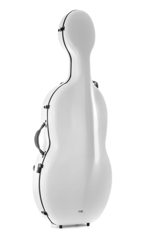 GEWA Cello Case Polycarbonate 4/4 white with backpack straps and side handle
