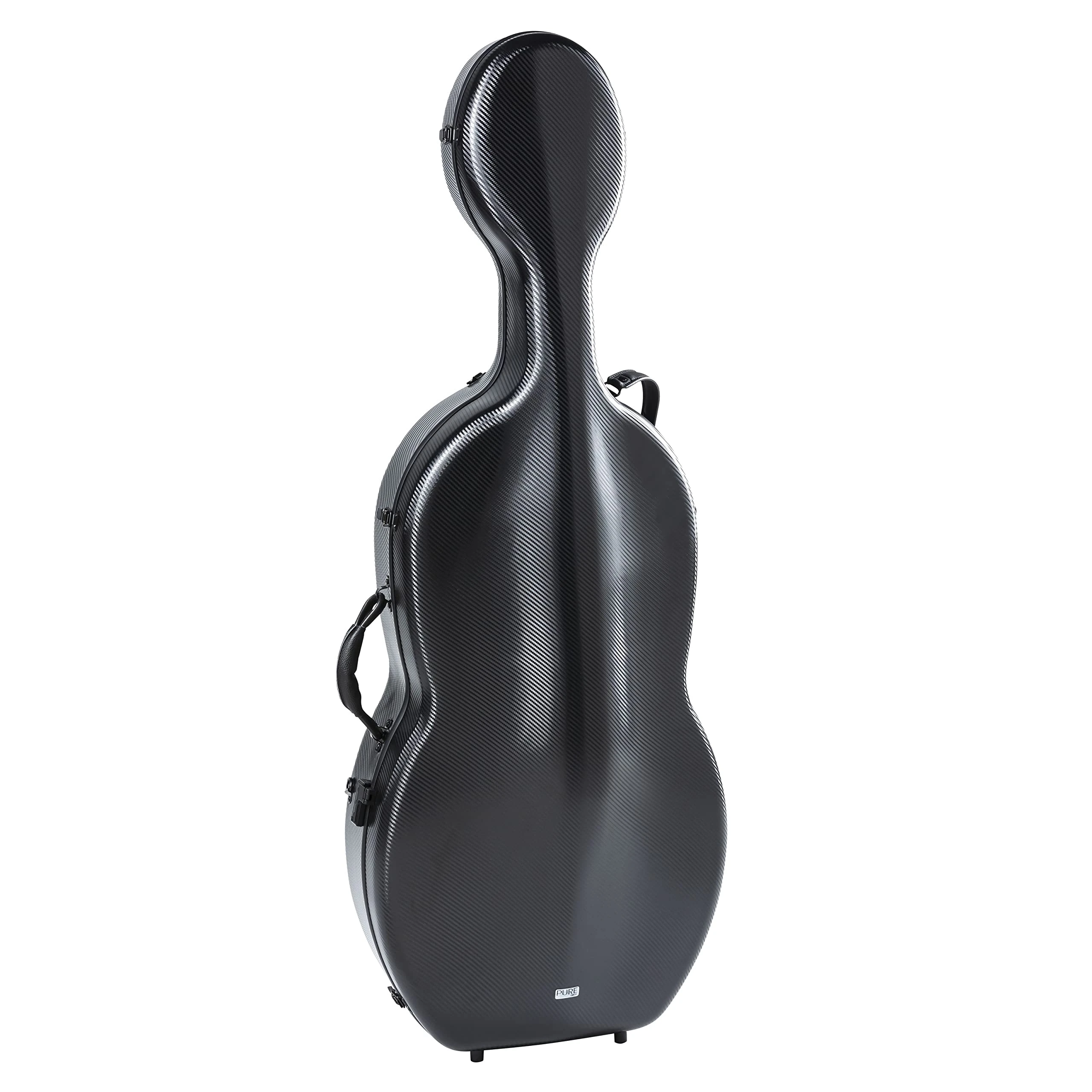 GEWA Cello Case Polycarbonate 4/4 black with backpack straps and side handle