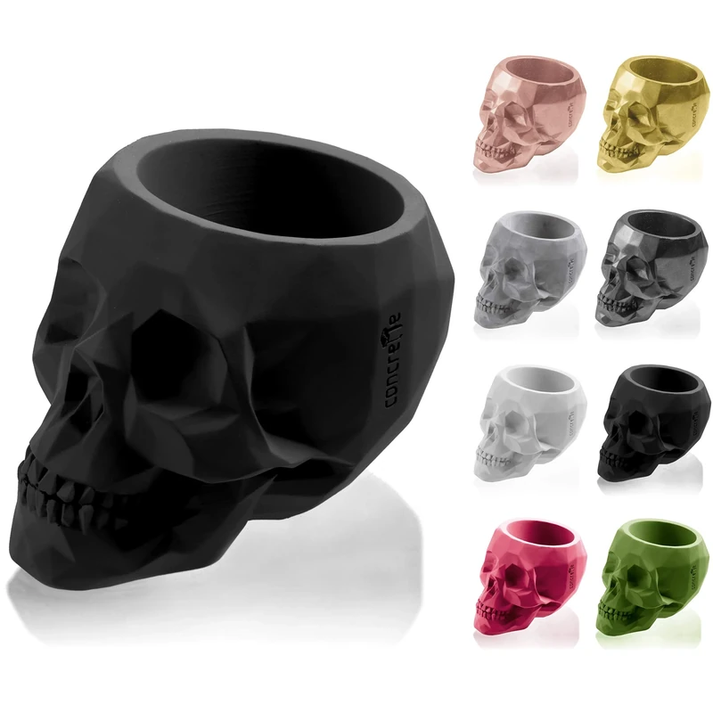 CONCRETTE Flower Pot, Matte White, Ø 5-13x8x8 cm