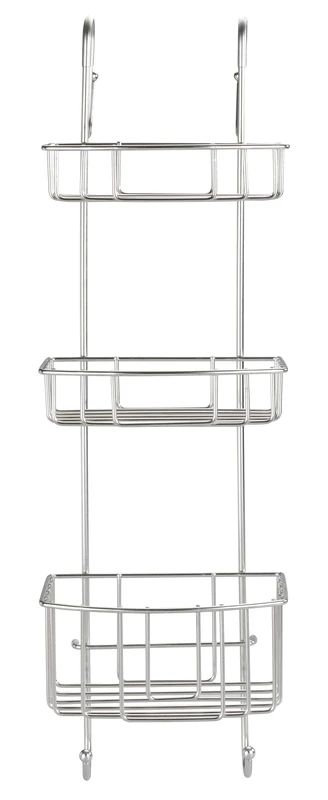 WENKO Olesi Shower Caddy 3 Levels Stainless Steel 22.5 x 70 x 22 cm Matt