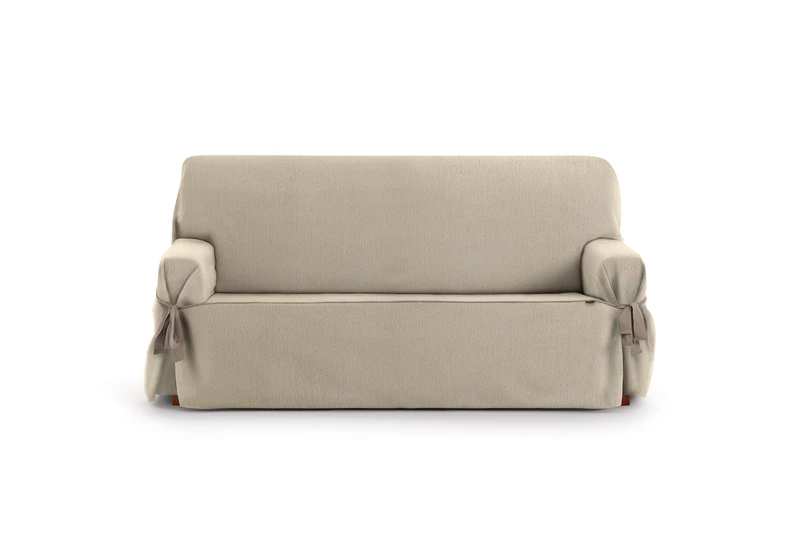 Eysa Rabat adjustable universal sofa cover with ties 2 seaters color 01/camel - Image 1