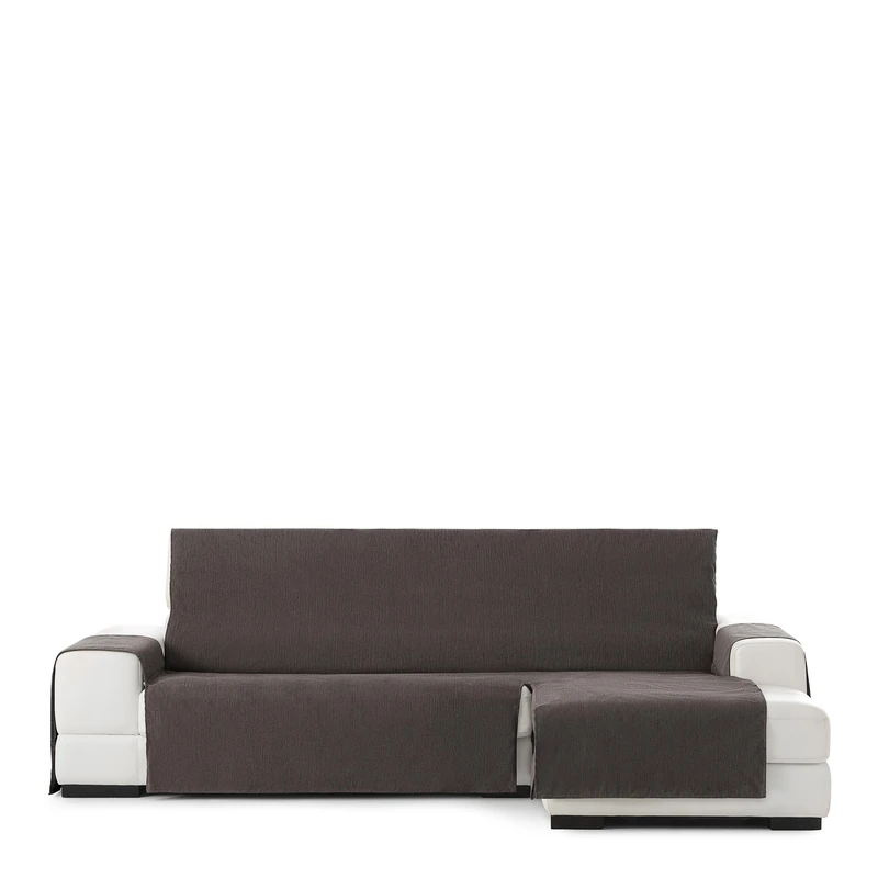 Eysa Rabat practica chaise longue cover 240cm., color 07/brown, right-frontal view