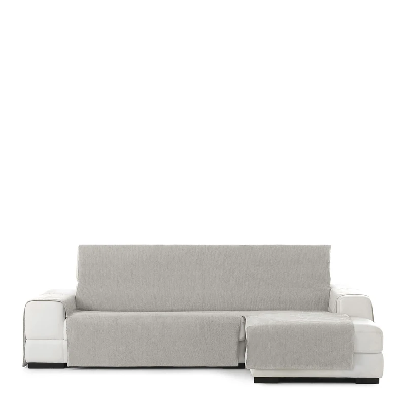 Eysa Rabat practica chaise longue cover 290cm., color 56/light grey, right-frontal view