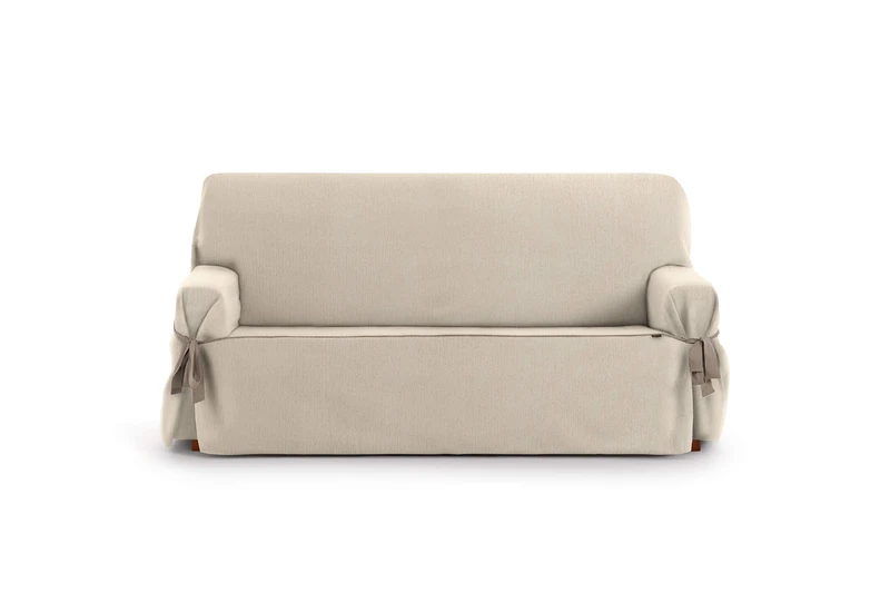 Eysa Rabat adjustable universal sofa cover with ties 3 seaters color 00/ecru