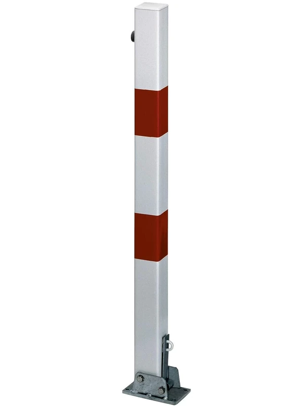 GAH-Alberts White Locky 780241 Barrier Available in Various Designs Screw-On Foldable Post Height Over Ground 100 cm, 70 x 70 mm/Zum Aufschrauben