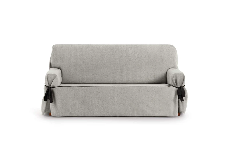 Eysa Rabat adjustable universal sofa cover with ties 3 seaters color 56/light grey