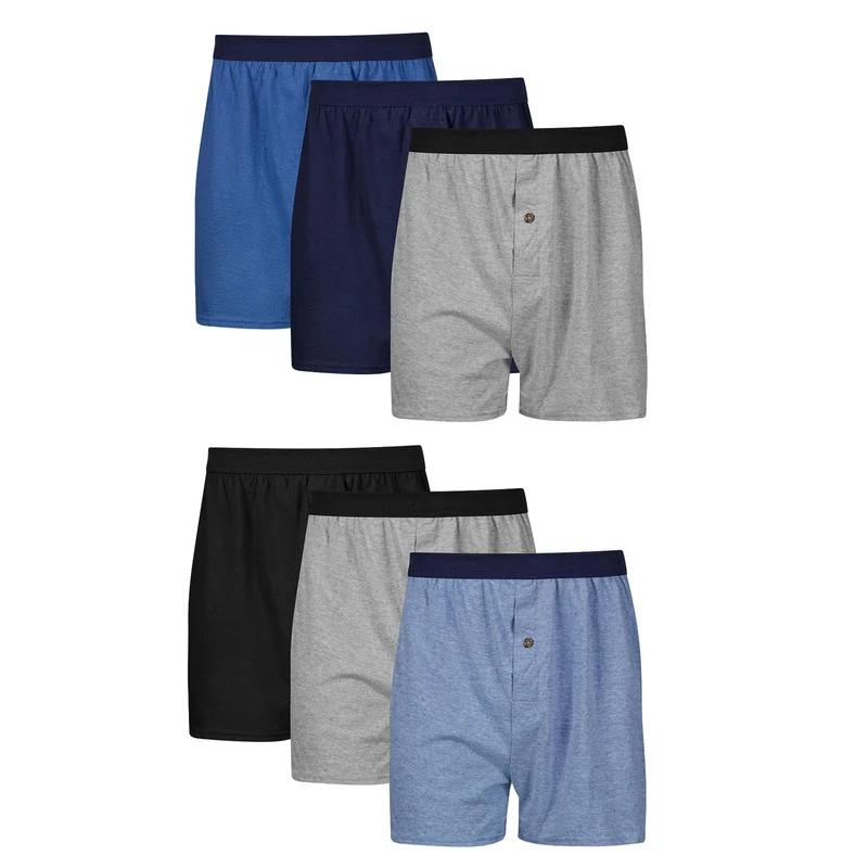 Hanes Men's Hanes Men's Knit Boxers, 6 Pack Boxer Shorts, Assorted - Pack, L UK