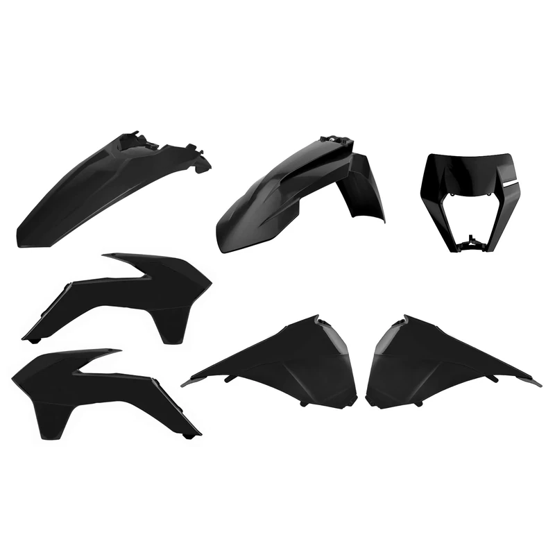 POLISPORT 90880 - Polisport Enduro Restyling Replica Kit for those seeking OEM quality for KTM motorcycles in black color