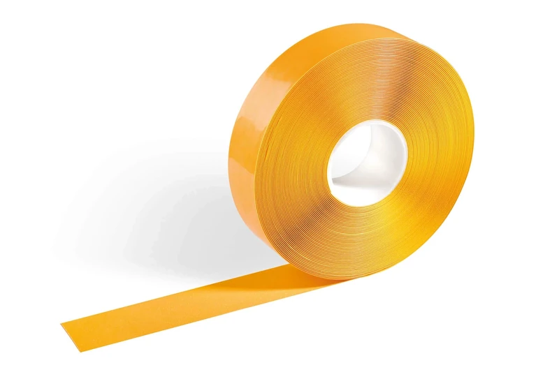 Durable DURALINE Floor Marking Tape - Self-Adhesive & Anti-Slip - 30 Metre Roll - Perfect for Marking Safety Hazards in Warehouses & Logistic Centres - Yellow