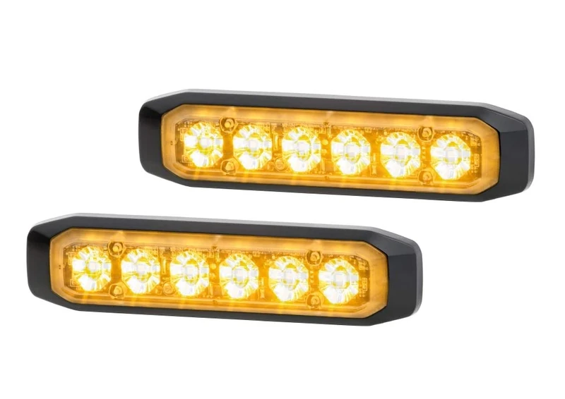 HELLA 2XD 014 592-201 LED-Strobe-type Beacon - BST-Slim - 12/24V - Yellow - Screw Connection/mounting - Cable: 250mm - Plug: open cable ends - Kit