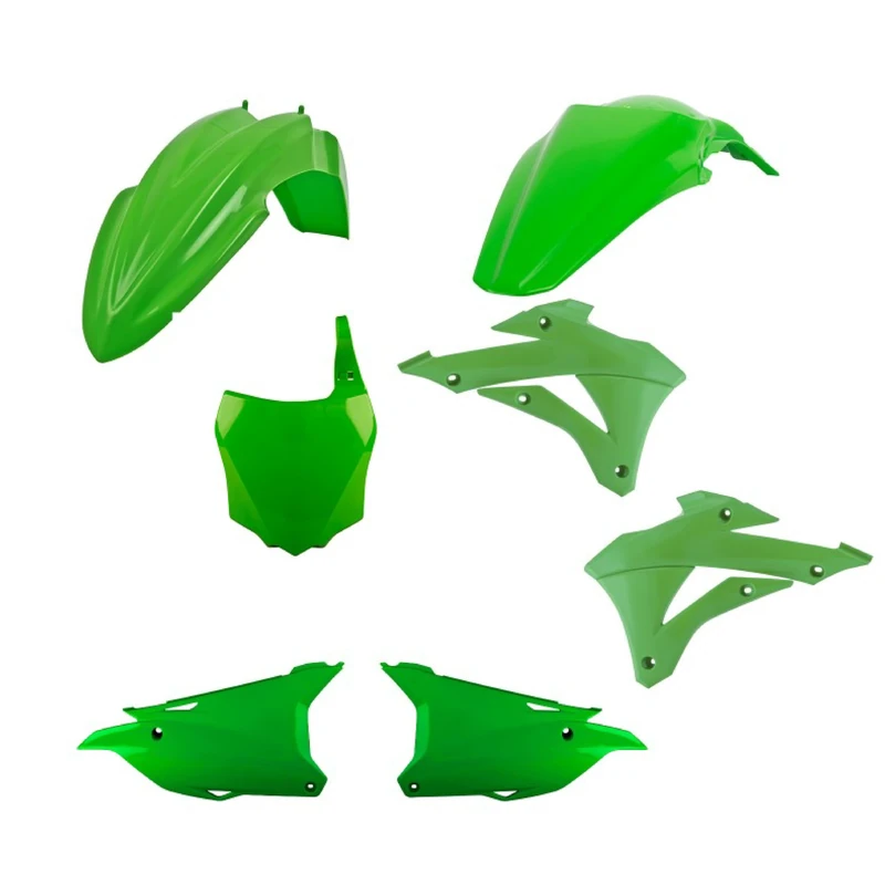 POLISPORT 90922 - Polisport MX Plastic Replica Kit for those looking for OEM Quality for Kawasaki Motorcycles in OEM Colour