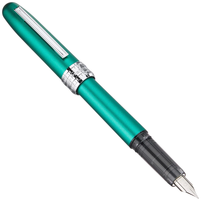 Platinum Plaisir PGB-1500#45 Fountain Pen/Nib Thicknesses: Fine/Colour: Teal Green/Green/Handmade/with Gift Box/Fountain Pen