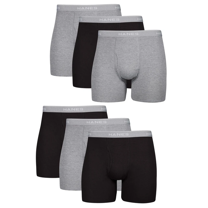 Hanes Men's Tagless Boxer Briefs - 6 Pack - Medium