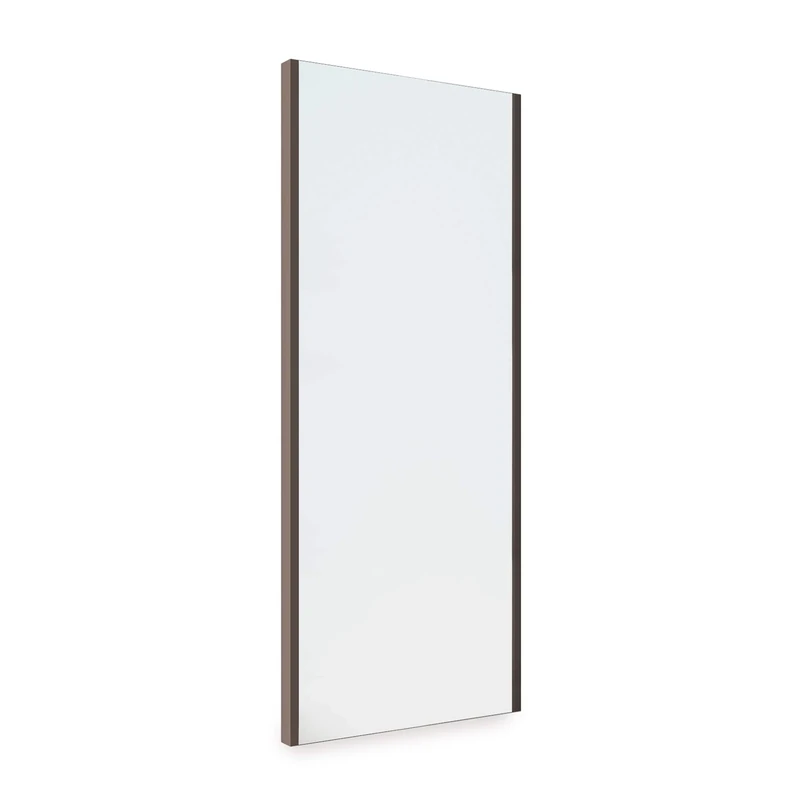 Emuca - Pull-out mirror for inside wardrobe, adjustable interior furniture mirror, 340x1000mm (13,4x39 inch), moka finish