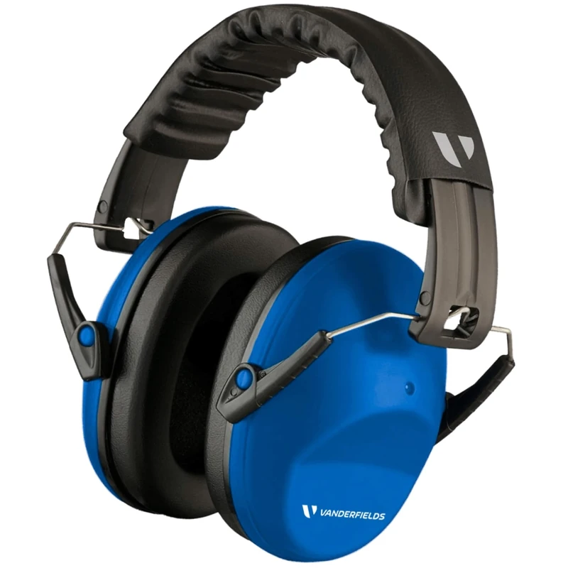 Vanderfields Premium Ear Defenders - Hearing Protection Earmuffs - Broad Spectrum Sound Reduction 33.2dB at 2K Hz Noise Cancelling - Headset Noise Cancellation Adults and Teens - Blue Sky