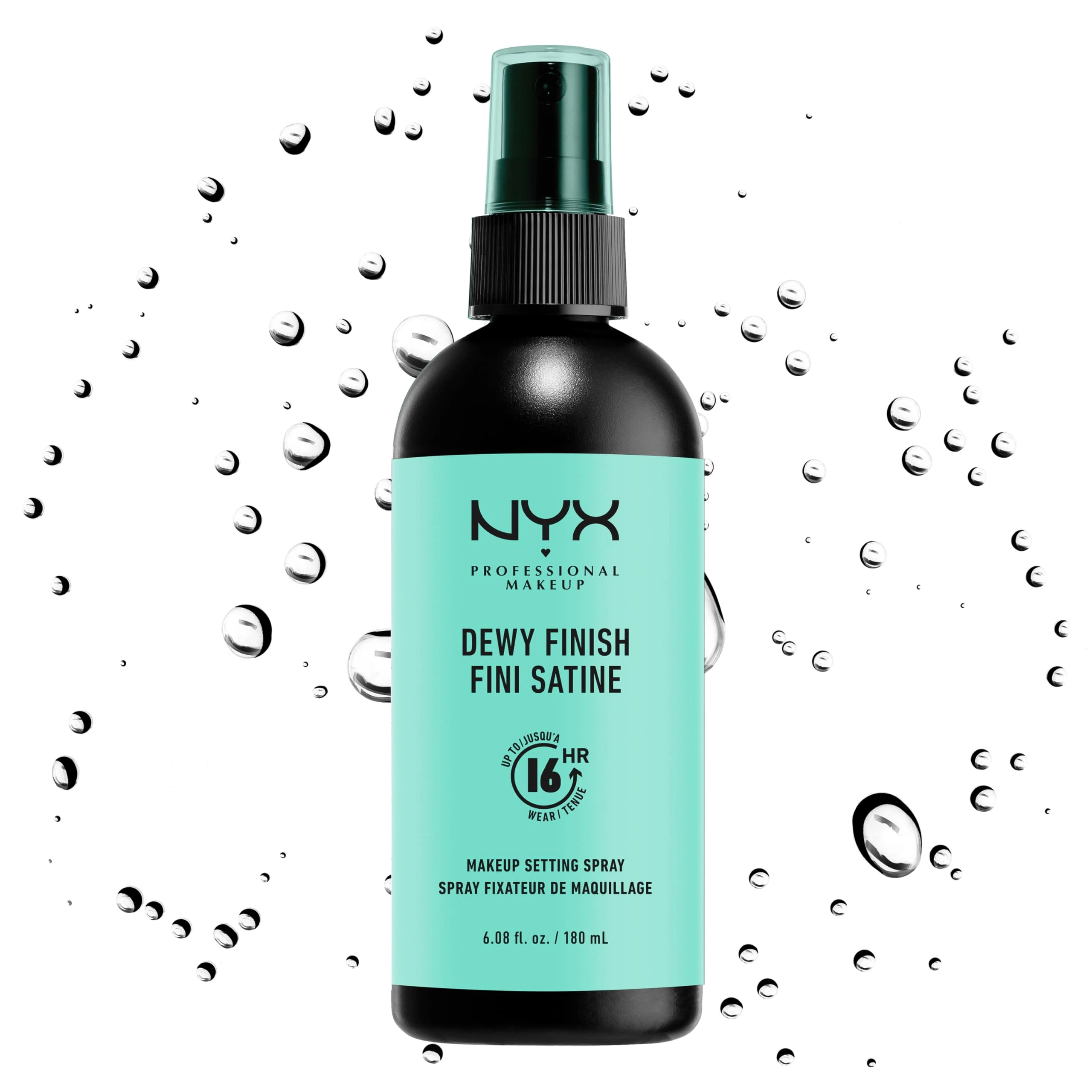 NYX Professional Makeup Setting Spray, Long Lasting Formula, Finishing Spray, Lightweight, Vegan Formula, Dewy Finish, Maxi Size, 180 ml