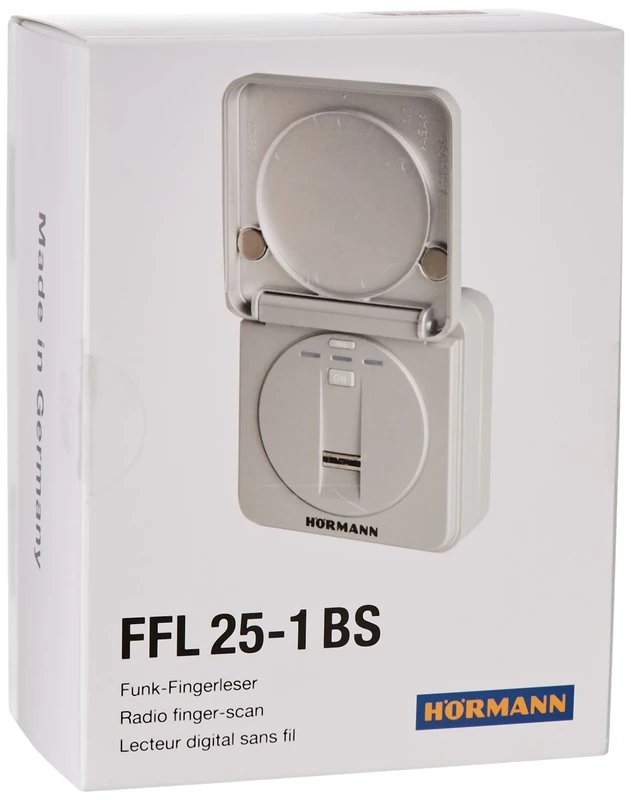 Hörmann FFL BS Wireless Finger Reader 868 MHz for up to 25 Fingerprints Hinged Lid RAL 9006 4511870 Grey