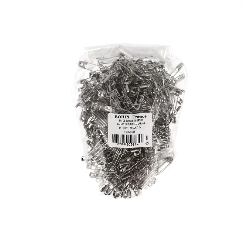 Bohin Safety PINS BUNCH12 5GRO 2/4, One