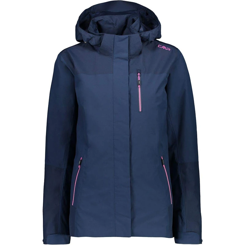 CMP Women's Outdoor Jacket with Removable Hood, womens, Jacket, 30Z5256, Blue, 46