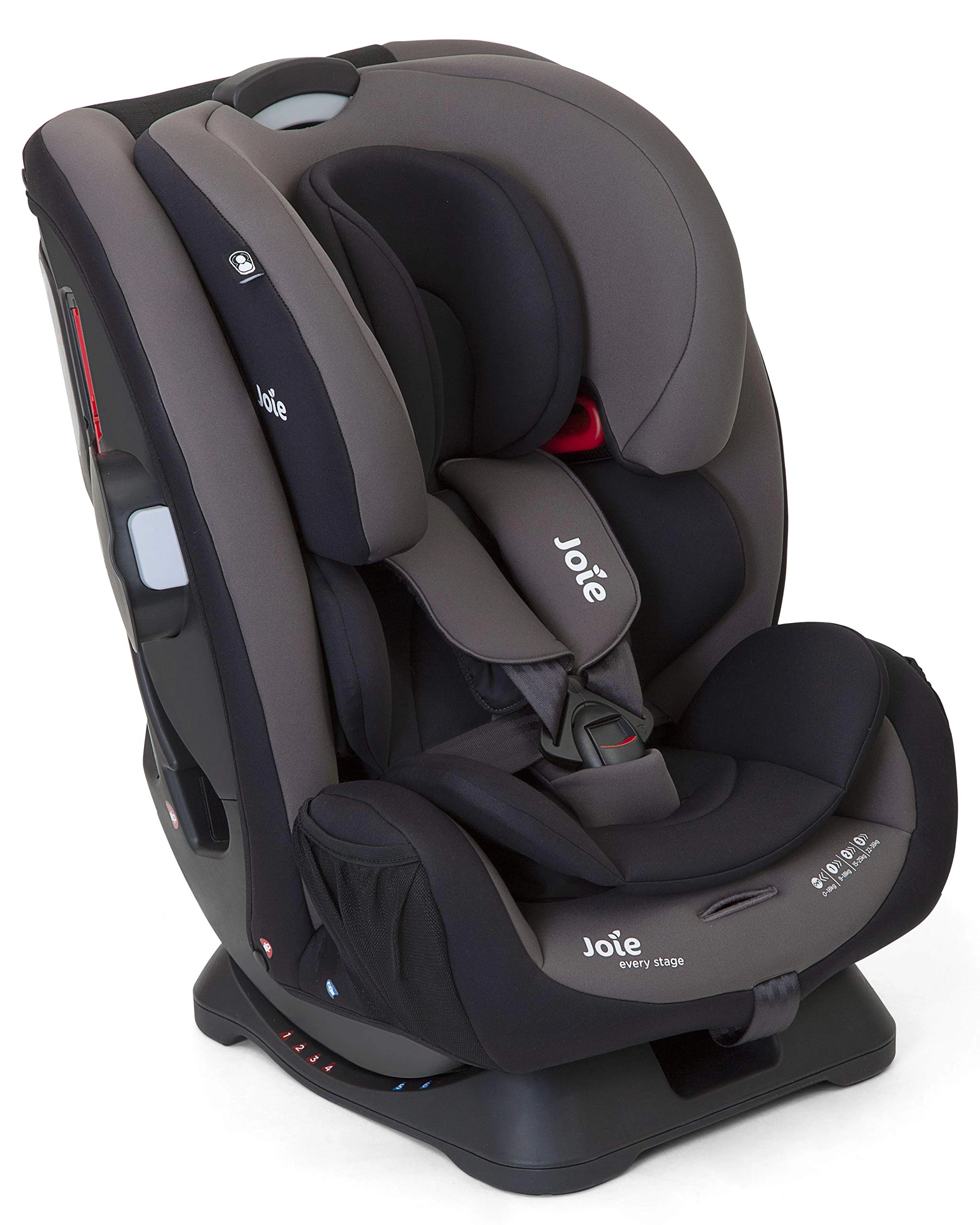 Joie Every Stage Group 0+/1/2/3 R44 Car Seat, Birth-12 Years, 0-36 kg, Ember