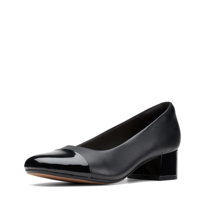 Clarks Women's Marilyn Sara Pump, Black Leather/Synthetic Combi, 4 UK