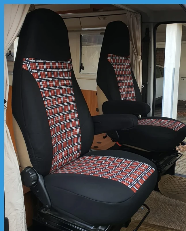 BREMER SITZBEZÜGE Seat Covers Compatible for Motorhome Driver’s Seat & Passenger Seats, Grey, 850