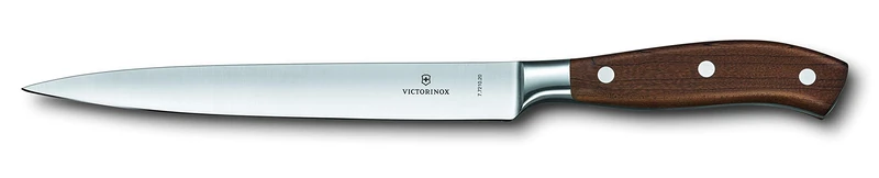 Victorinox Grand Maître, Filleting Knife, Extra Sharp Blade, Straight Edge, 20 cm, Wooden Handle, Stainless Steel, Brown