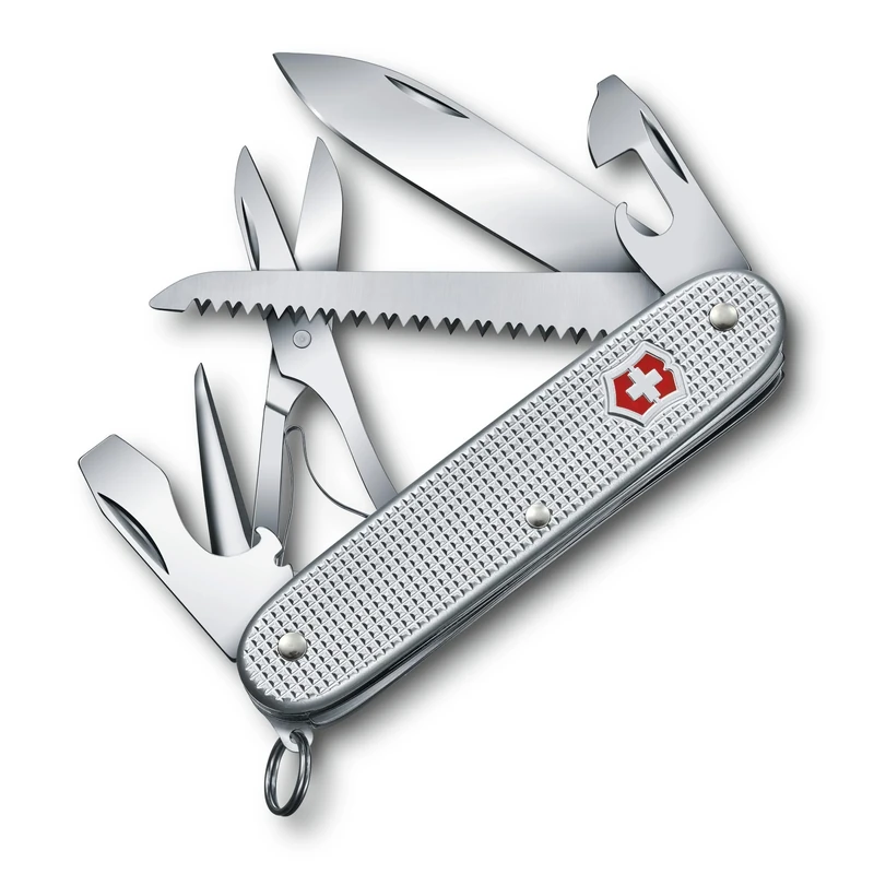 Victorinox, Farmer X Alox, Swiss Army Pocket Knife, Medium, Multi Tool, Camping, 10 Functions, Blade, Screwdriver 3 mm, Bottle opener
