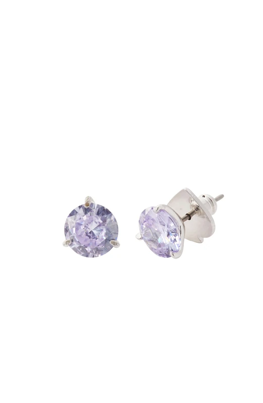 Kate Spade New York Trio Prong Studs, Light Amethyst