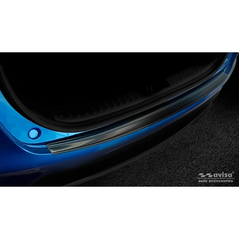 Avisa Black Stainless Steel Rear bumper protector compatible with Kia XCeed 2019-