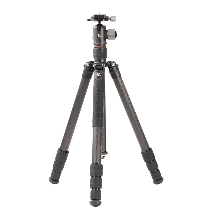 Leofoto - Carbon Tripod For Cameras - Including Ballhead - Load capacity of 10kg - Extendable Feet - Min. Height of 21 cm to a Max. Height of 166 cm - EF-284CT+ Ballhead XB-32