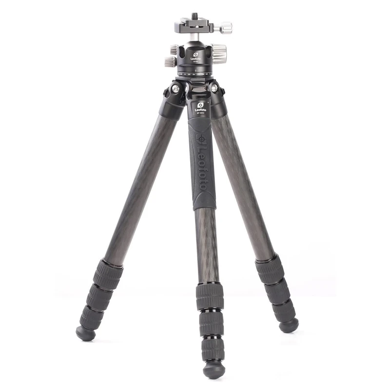 Leofoto - Ranger - Carbon Tripod for Cameras - Including Ballhead - Load capacity of 15kg - Extendable Feet - Min. Height of 17 cm to a Max. Height of 170,5 cm - EF-324C+ Ballhead LH-40
