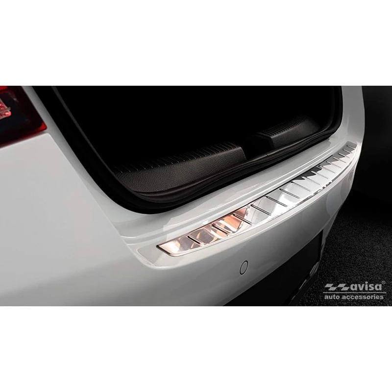 Avisa Stainless Steel Rear bumper protector compatible with Mercedes CLA II (C118) 2019- 'Ribs'