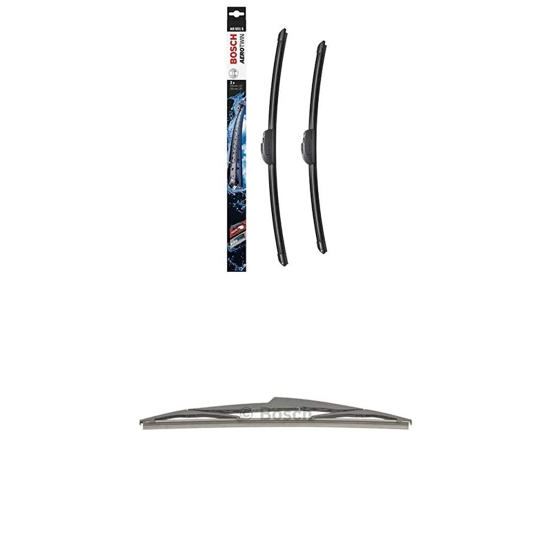 Bosch Wiper Blade Aerotwin AR551S, Length: 550mm/500mm – set of front wiper blades + Bosch Wiper Blade Rear H353, Length: 350mm – rear wiper blade
