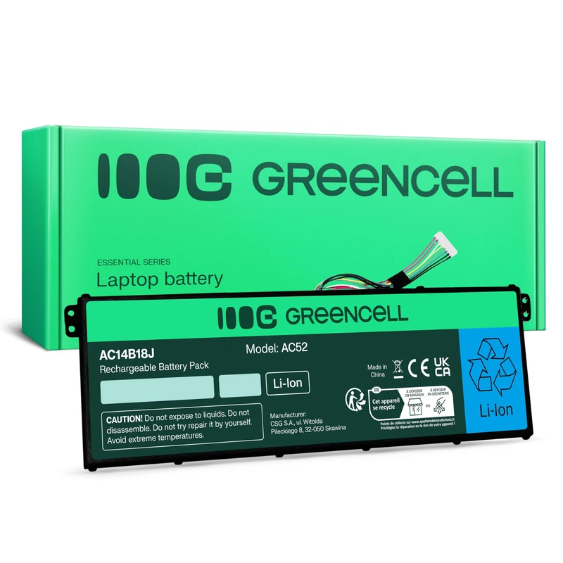 GC® AC14B13J AC14B18J Battery for Acer Aspire ES1-111M ES1-131 ES1-521 ES1-522 ES1-531 ES1-533 ES1-571 ES1-731 ES1-731G, Acer Chromebook 11 CB3-111 13 cb5-311, Acer Extensa 2519 - Image 1