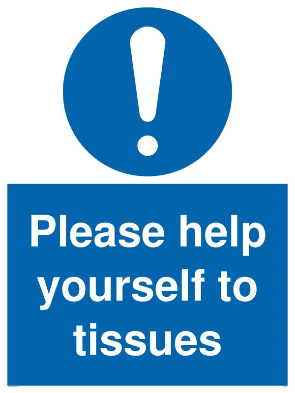 Please help yourself to tissues sign - Aluminium Composite 3mm