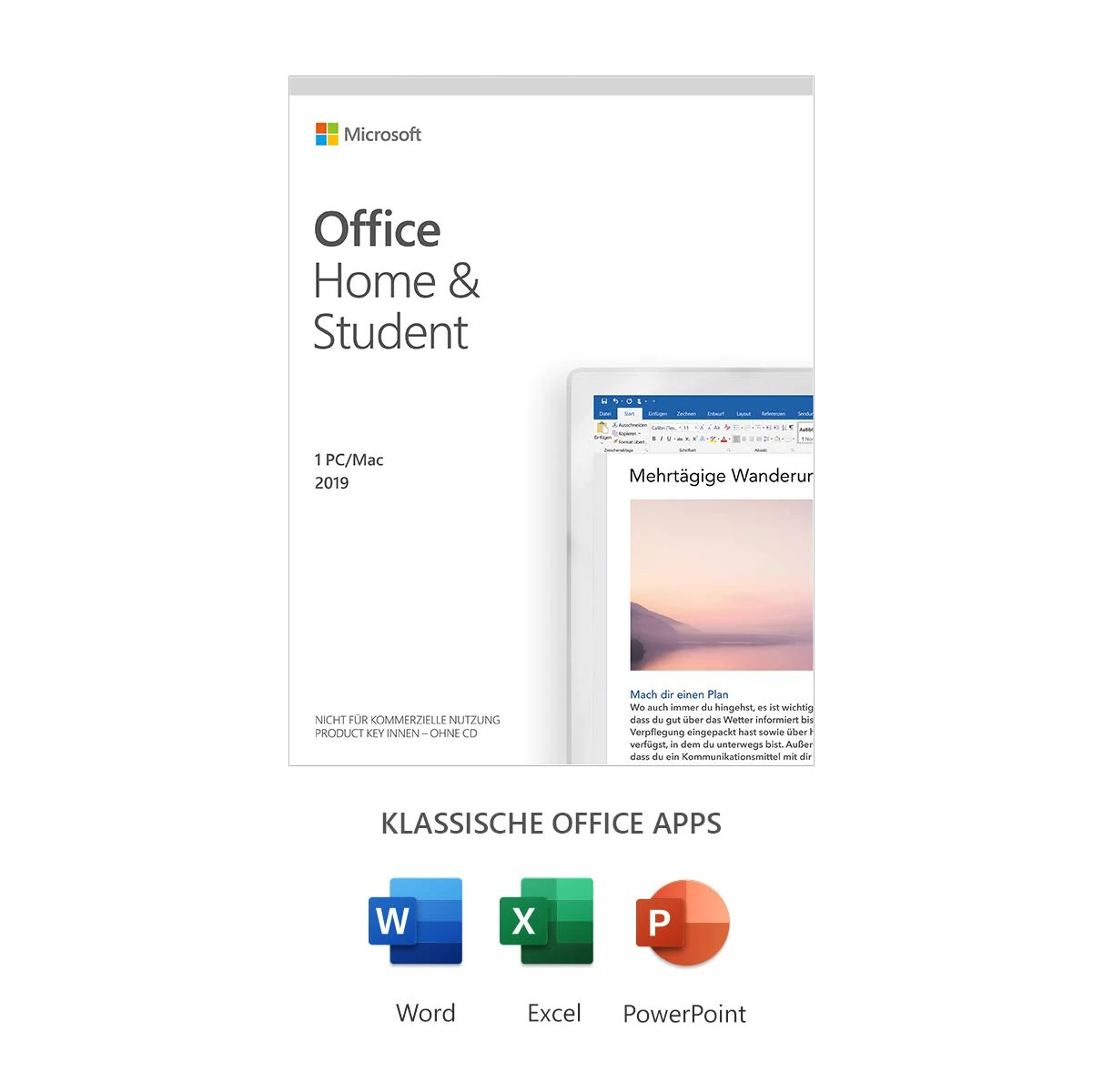 Microsoft Office 2019 Home & Student Multilingual | 1 PC (Windows 10) / Mac, Permanent License | Box