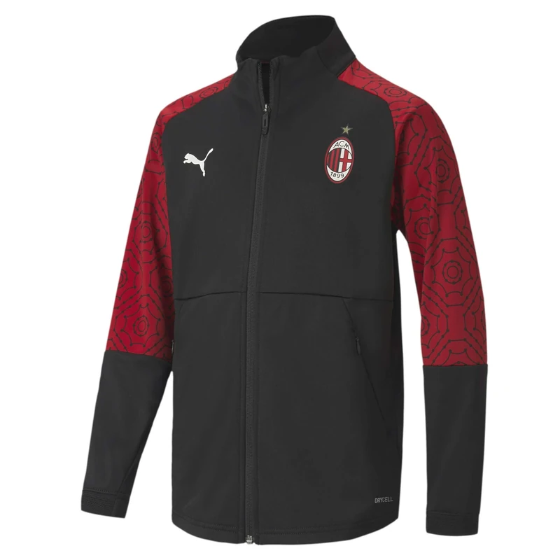 Puma Acm Stadium Home Jacket Jr Track Jacket - Puma Black-Tango Red, 116
