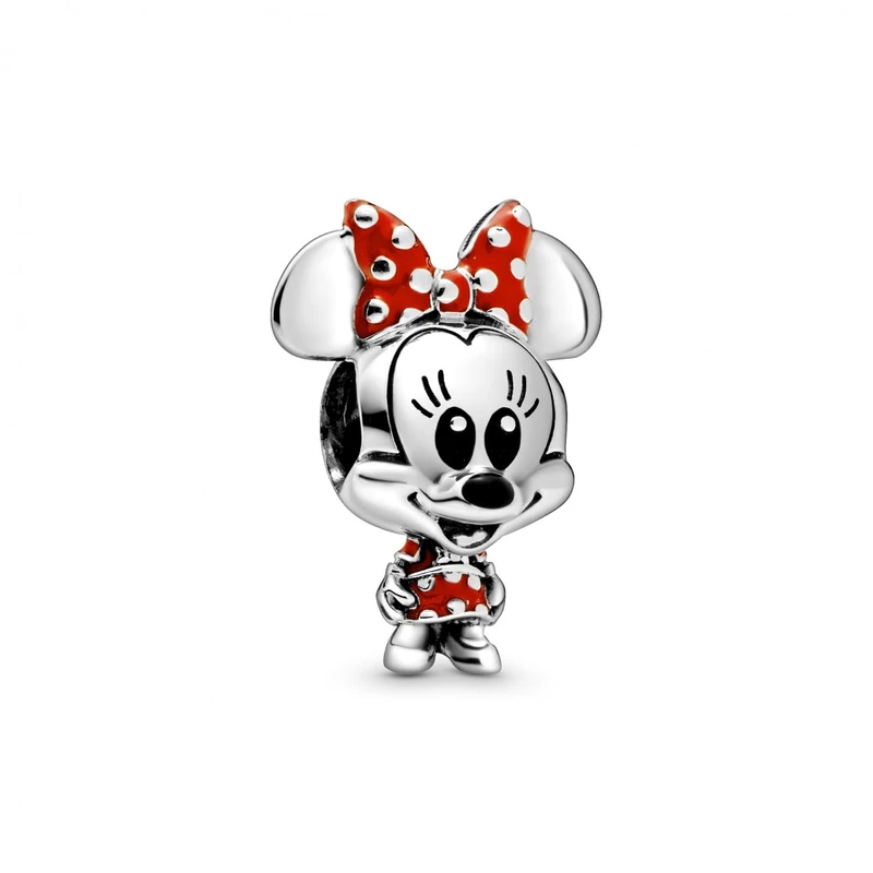 Pandora Disney Minnie sterling silver charm with red and black enamel