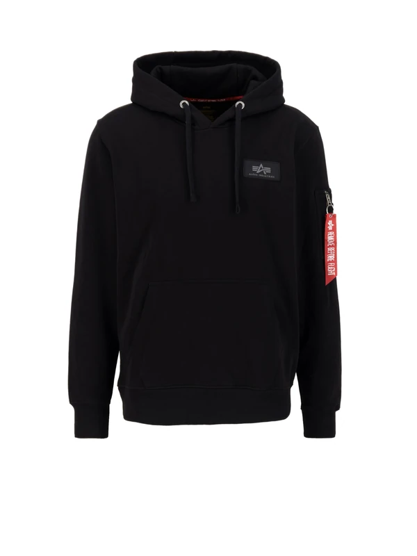 Alpha Industries Back Foil Print Hoody for men Black/Chrome