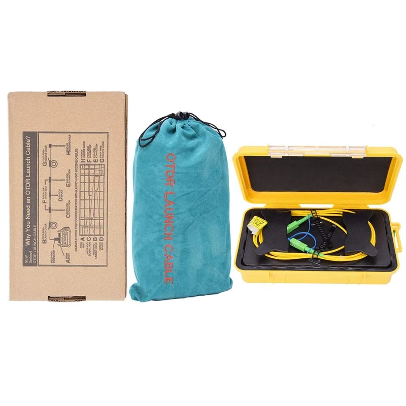 Jectse Fiber Optic Cable,SC/APC-SC OTDR Launch Cable Box,Fiber Optic Test Tool,Extension Cord OTDR,500M