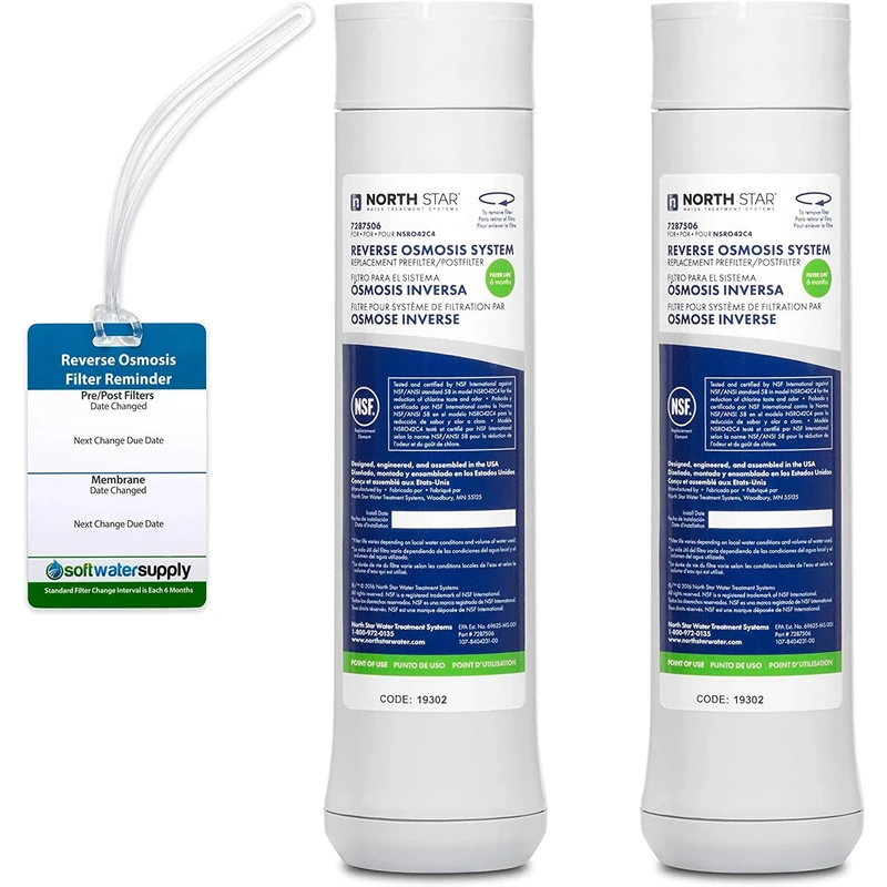 NROPF4 Filter Set (7287506 Replacement) - Northstar Reverse Osmosis Pre and Post Filters with Filter Change Reminder Tag - NROPF4 Replaces Discontinued 7287506 - Authentic NorthStar Filters