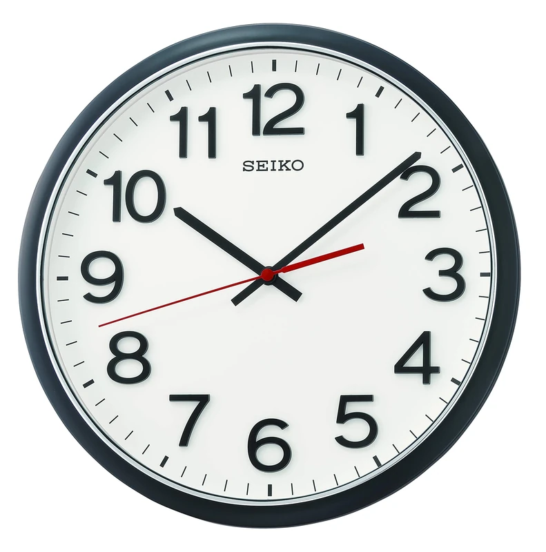 Seiko QXA750K Wall Clock Plastic Sweeping Seconds Black
