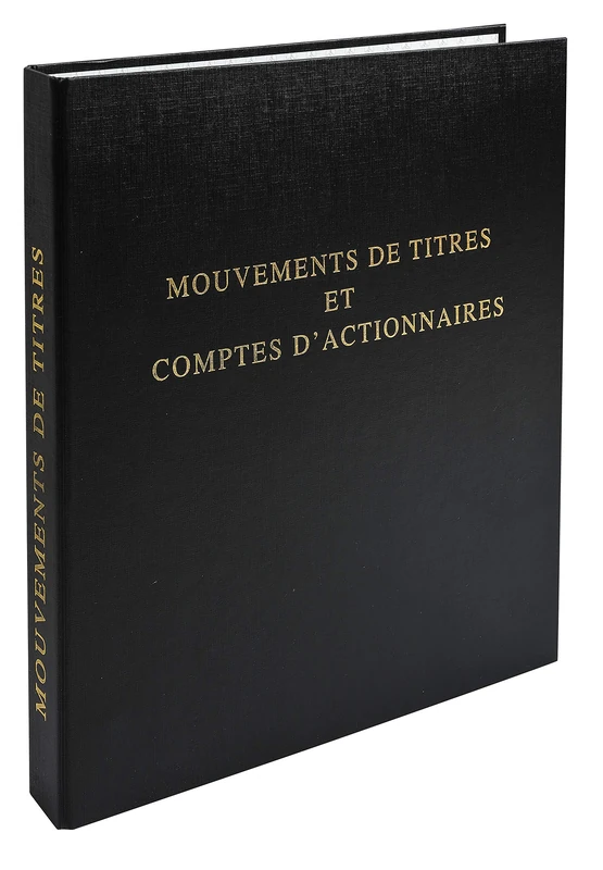 le dauphin - Ref. 944D - 1 black legal binder legal register SHAREHOLDERS - Spine 37 mm - 4 rings - delivered refill 58 numbered sheets movement of securities, list of shareholders - A4 format