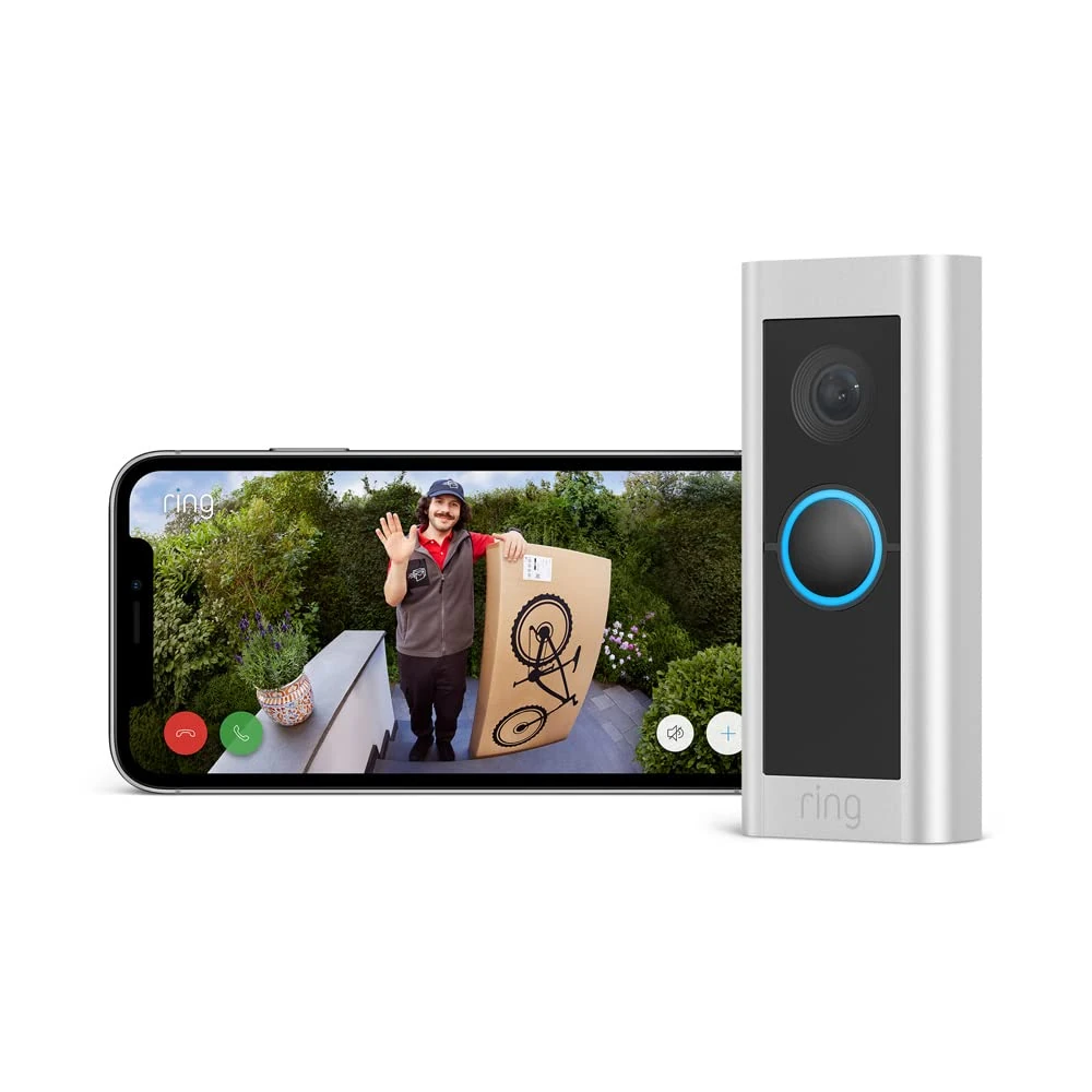 Ring Wired Video Doorbell Pro (Formerly Video Doorbell Pro 2) | Doorbell camera, 1536p HD Video, Head to Toe Video, 3D Motion Detection, Wifi, hardwired | 30-day free trial of Ring Home