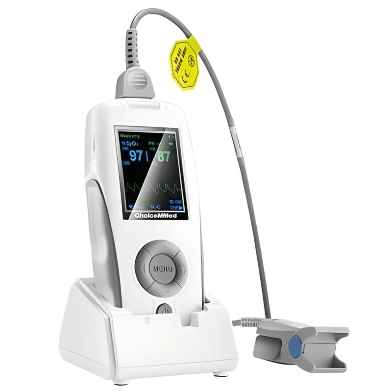 Handheld Pulse Oximeter, Plethysmographic Wave, With Adult Sensor, Portable, Lightweight, Multi-Language Configuration, MD300K2