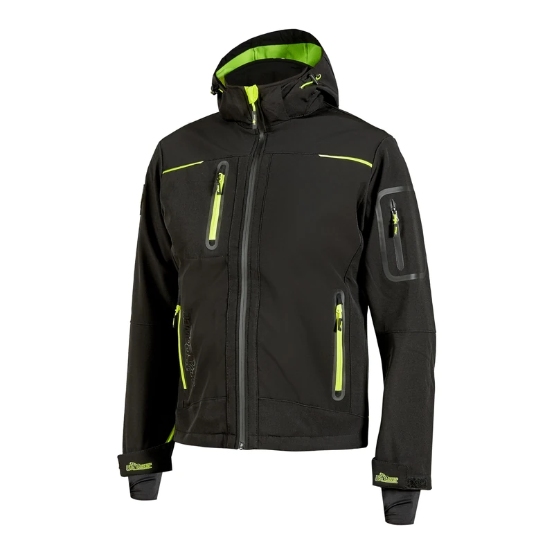 U-POWER | Giacca da Lavoro Uomo con Zip SPACE, in Softsheel, Idrorepellente, Traspirante e Antivento, 96% poliestere 4% spandex