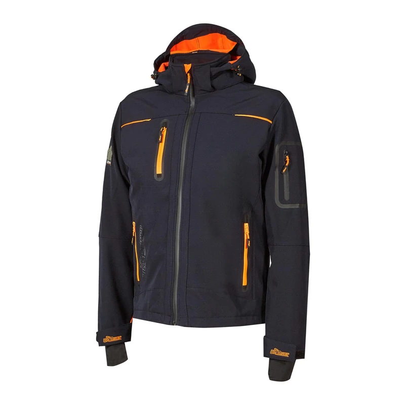 U-POWER | Giacca da Lavoro Uomo con Zip SPACE, in Softsheel, Idrorepellente, Traspirante e Antivento, 96% poliestere 4% spandex