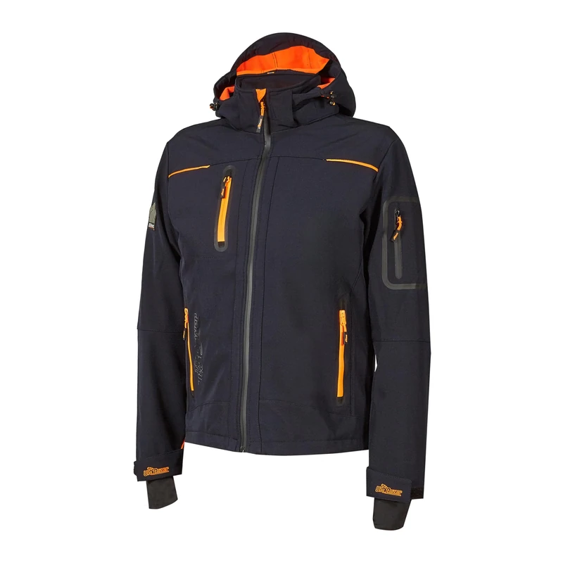 U-POWER | Giacca da Lavoro Uomo con Zip SPACE, in Softsheel, Idrorepellente, Traspirante e Antivento, 96% poliestere 4% spandex