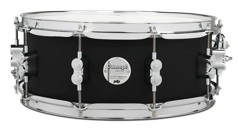 Pacific Drums Concept Maple Snare, 14" x 5.5", Satin Black FinishPly